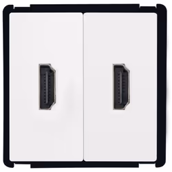 Cette Prise Double HDMI se compose de deux prises HDMI, parfaites pour un bureau ou une salle de réunion. Le module est de ta ...