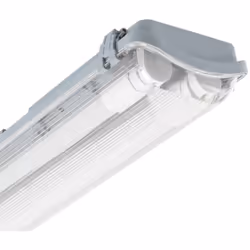 La Réglette Étanche Slim IP65 pour deux Tubes LED 60cm Connexion Latérale, vous permet d'installer deux tubes T8 et de les pr ...