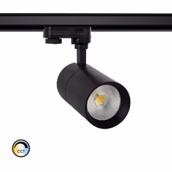 Le Spot LED New Mallet Dimmable CCT Sélectionnable 30W (UGR 15) pour Rail Triphasé (3 Allumages) est la solution idéale pour ...