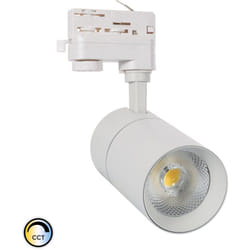 Spot led sur Rail Monophasé 20W Mallet Dimmable cct Blanc