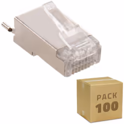 Pack 100 Unités Connecteurs RJ45 FTP Blindé pour Extérieur s’utilisent pour des installations de câbles de données ou de rése ...