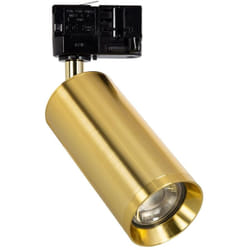 Spot à Douille sur Rail Triphasé Quartz pour Ampoule GU10 Doré