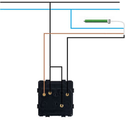 Efectoled - Bouton-Poussoir pour Volets Roulants Automatiques avec Flèches Modern Noir