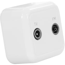 Prise TV+Radio en Saillie Modern Blanc