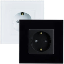 [NO ACTIVAR] Prise Type F Schuko avec Plaque PC Noir