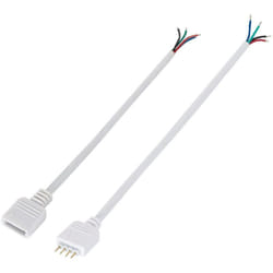 Duo Connecteurs Mâle/Femelle Controleur Ruban led 12/24V rgb Blanc