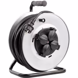 DESCRIPTION GÉNÉRALE Enrouleur extensible type H07RN-F section 3x1,5 mm² avec une prise de courant extensible de 50 mètres et ...
