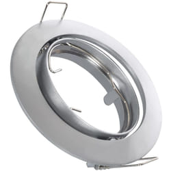 Efectoled - Collerette Downlight Ronde Orientable pour Ampoule GU10/GU5.3 Coupe ø 72mm Argent