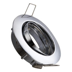 Efectoled - Collerette Downlight Ronde Orientable pour Ampoule GU10/GU5.3 Coupe ø 72mm Chromé