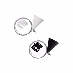 Le Kit de Suspension pour Rails Triphasés (3 Allumages) permet d'installer les rails éloignés du plafond. Chaque Kit est comp ...