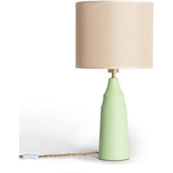 Efectoled - Lampe à poser Métal et Textile Muka Vert menthe