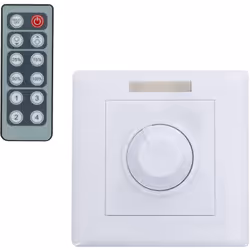 Ce Contrôleur variateur Mural pour Ruban LED Monochrome 12/24V DC avec Télécommande IR nous permet de régler l'intensité de 0 ...