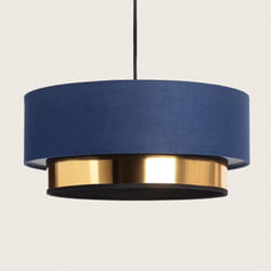 Efectoled - Suspension Textile Friedrich Bleu marine