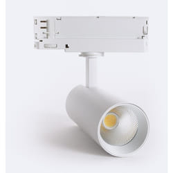 Spot LED sur Rail Triphasé 20W Carlo Blanc 5000K Blanc neutre