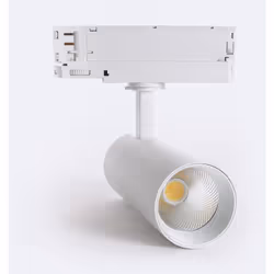 Le Spot LED Carlo 20W pour Rail Triphasé No Flicker Blanc est parfait comme éclairage d'accentuation dans tout système d'écla ...