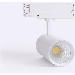 Le Spot LED Carlo 30W pour Rail Triphasé No Flicker Blanc est parfait comme éclairage d'accentuation dans tout système d'écla ...