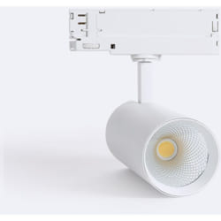 Spot led sur Rail Triphasé 30W Carlo Blanc 2700K Blanc chaud