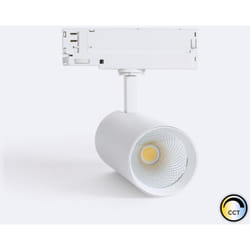 Spot LED sur Rail Triphasé 30W Carlo CCT Blanc (4000K - 5000K - 6000K) Sélectionnable