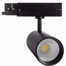 Le Spot LED sur Rail Triphasé 40W Carlo Noir est la solution parfaite pour l'éclairage d'accentuation dans les environnements ...