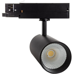 Efectoled - Spot led sur Rail Triphasé 40W Carlo Noir 5000K Blanc froid