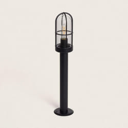 Balise Extérieure en Saillie sur Pied 60 cm Acier Inoxydable Logan Noir