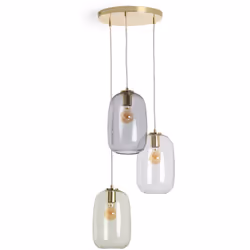 Description générale La Suspension Verre Bonhomía est une pièce de design vintage qui apportera une touche élégante à votre i ...