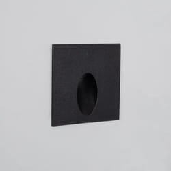 Efectoled - Balise Extérieure Murale led Encastrable 3W Carrée Ellis Noire 4000K Blanc neutre