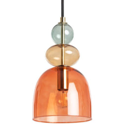 Suspension Métal et Verre Baudelaire Rouge