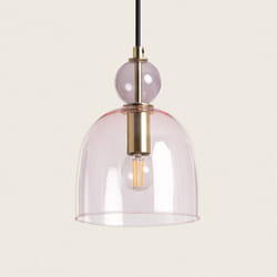 Efectoled - Suspension Métal et Verre Mono-Baudelaire Rose