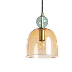 Suspension Métal et Verre Mono-Baudelaire Ambre