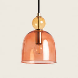Efectoled - Suspension Métal et Verre Mono-Baudelaire Rouge