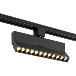 Efectoled - Spot Linéaire led sur Rail Triphasé 12W cct Dimmable Elegant Optic Noir (3000K - 4000K - 5000K) Sélectionnable