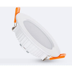 Downlight LED 10W Rond OSRAM Aero 110 lm/W LIFUD Coupe Ø 80 mm 2700K Blanc chaud