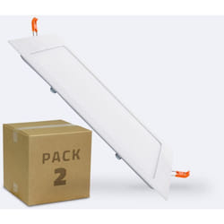 Efectoled - Dalle led 18W Carrée Extra-Plate Coupe 205x205 mm Pack de 2 Unités 4000K Blanc neutre