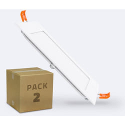 Dalle led 9W Carrée Extra-Plate Coupe 135x135 mm Pack 2 Unités 4000K Blanc neutre