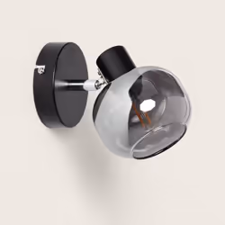 L' Applique Murale et de Plafond Orientable Métal et Verre 1 Spot Romsy se distingue par son design raffiné, caractérisé par ...