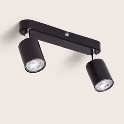 Le Plafonnier Orientable Métal 2 Spots Albus Black Large est un éclairage étonnant qui allie avec brio style et fonctionnalit ...