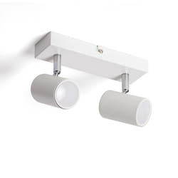Plafonnier Orientable Métal 2 Spots Wuedy Blanc