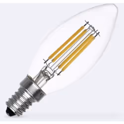 L' Ampoule LED Filament E14 4W 470 lm Dimmable C35 Bougie est parfait pour moderniser vos ampoules sans perdre le côté rétro. ...