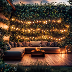 Transformez votre jardin en une oasis de lumière et de style avec notre guirlande lumineuse d'extérieur Easyfit à 10 ampoules ...