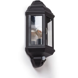 Applique Murale led Extérieure pc avec Détecteur pir Newquay Noir