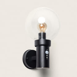 Applique Murale Extérieure Acier Inoxydable avec Détecteur pir Optic Noir