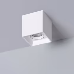 Le Plafonnier Space Carré Blanc avec Ampoule GU10 est un élément d'éclairage très décoratif grâce à son nouveau design intemp ...