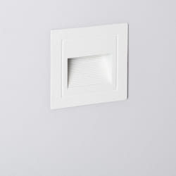 Balise led Extérieure 3W Encastrable au Mur Carrée Wabi Blanche 2700K Blanc chaud