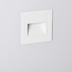 Balise led Extérieure 3W Encastrable au Mur Carrée Wabi Blanche 4000K Blanc neutre