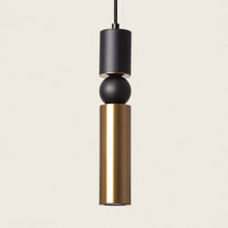 Efectoled - Suspension Métal et Verre Luyo Noir mat