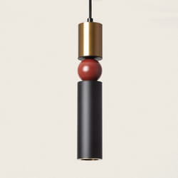 Efectoled - Suspension Métal et Verre Luyo Rouge