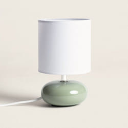 Efectoled - Lampe à Poser Céramique Ava Vert Céladon