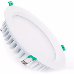 Le Downlight LED 40W Dimmable 130 lm/W IP44 Coupe Ø 190 mm est une solution polyvalente et performante pour l'éclairage de to ...