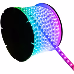 La Bobine de Ruban LED RGB 220V AC SMD5050 Silicone FLEX 50m 60 LED/m IP67 Largeur 12mm Coupe tous les 100 cm ne nécessite au ...